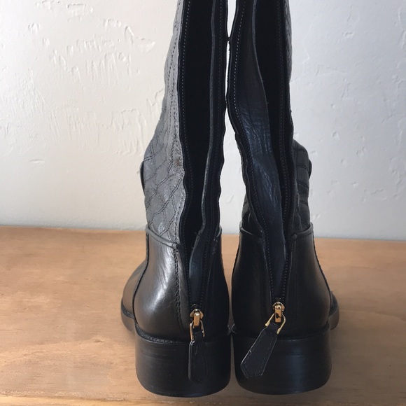 Tory Burch Claremont Tall Boot - Quilted Black 6.5 - Picture 7 of 10